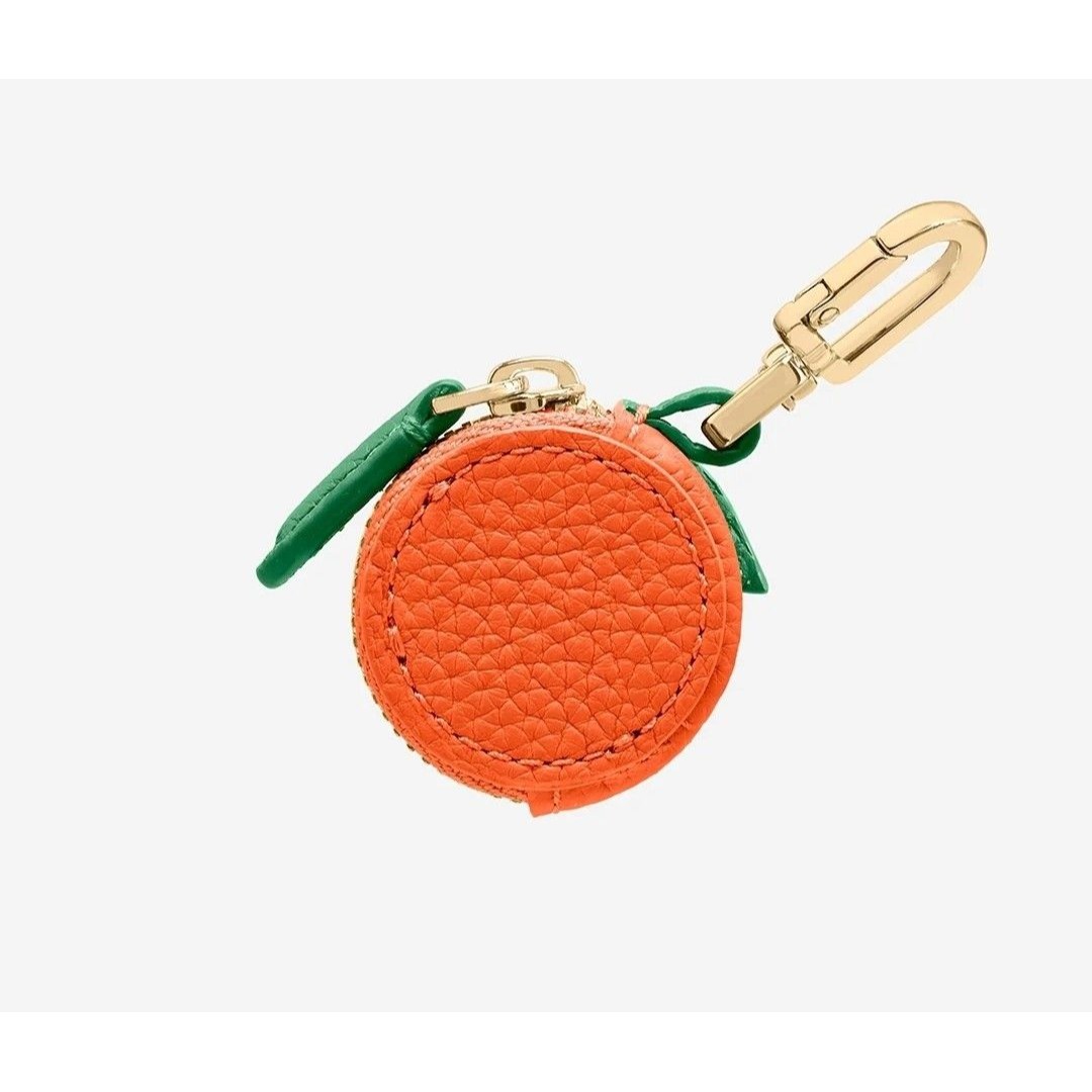 Orange Fruit Leather Bag Charm Airtag Holder Nwt In Box Maison De Sabre Unique — image 2 of 5